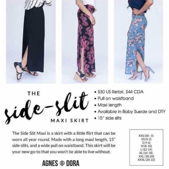 Agnes & Dora Side Slit Maxi, navy floral - Picture 2 of 2